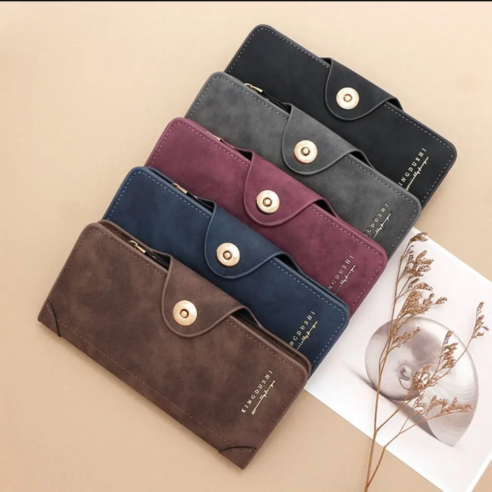 Dompet Sederhana Dompet PU Pria Dompet Kartu Merek Kapasitas Besar Tas Genggam Bisnis Tas Dompet Lipat Dompet Koin Hadiah Tempat Kartu ID