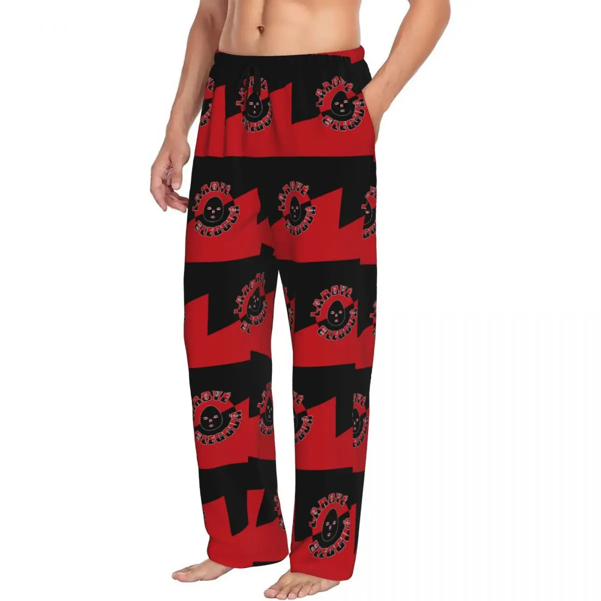 Custom Eleggua Men Pajama Pants Lounge Sleep Sleepwear Bottoms with Pockets