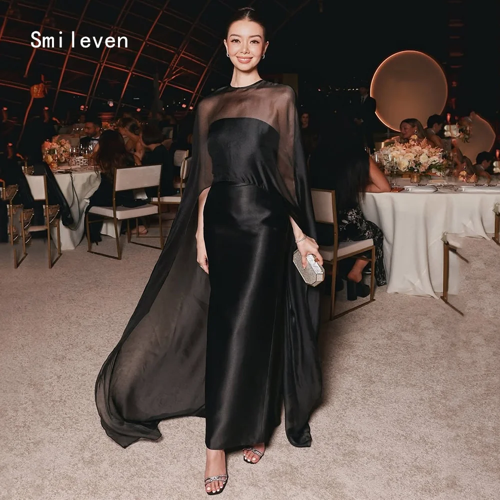 فستان Smileven فاخر بحورية البحر باللون الأسود من فساتين سهرة للحفلات الراقصة بدون حمالات رداء حفلات بدون أكمام مناسبة مخصصة 2026 #1