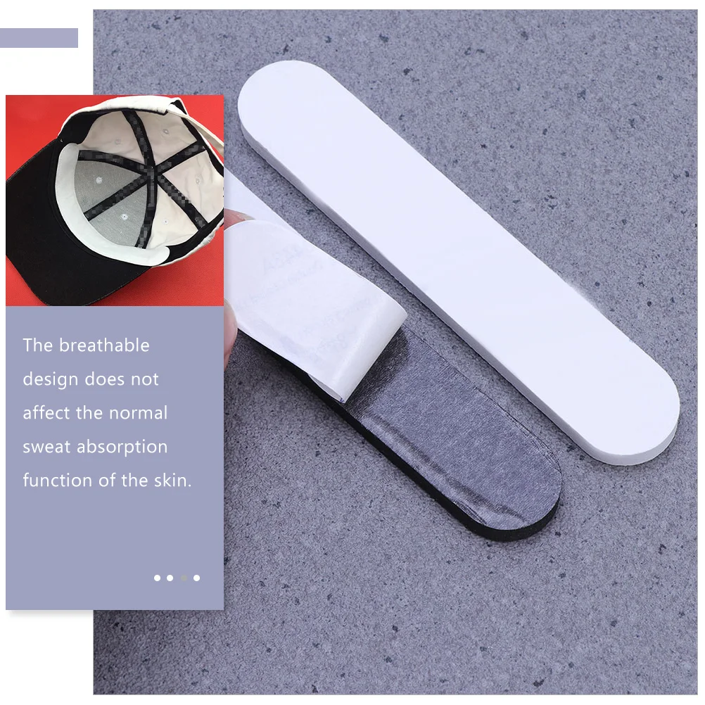 

50 Pcs Sweat-absorbing Cap Sticker Liners for Clothing Hat Sweatband Pad Sports Pads Eva Foam Protector Material