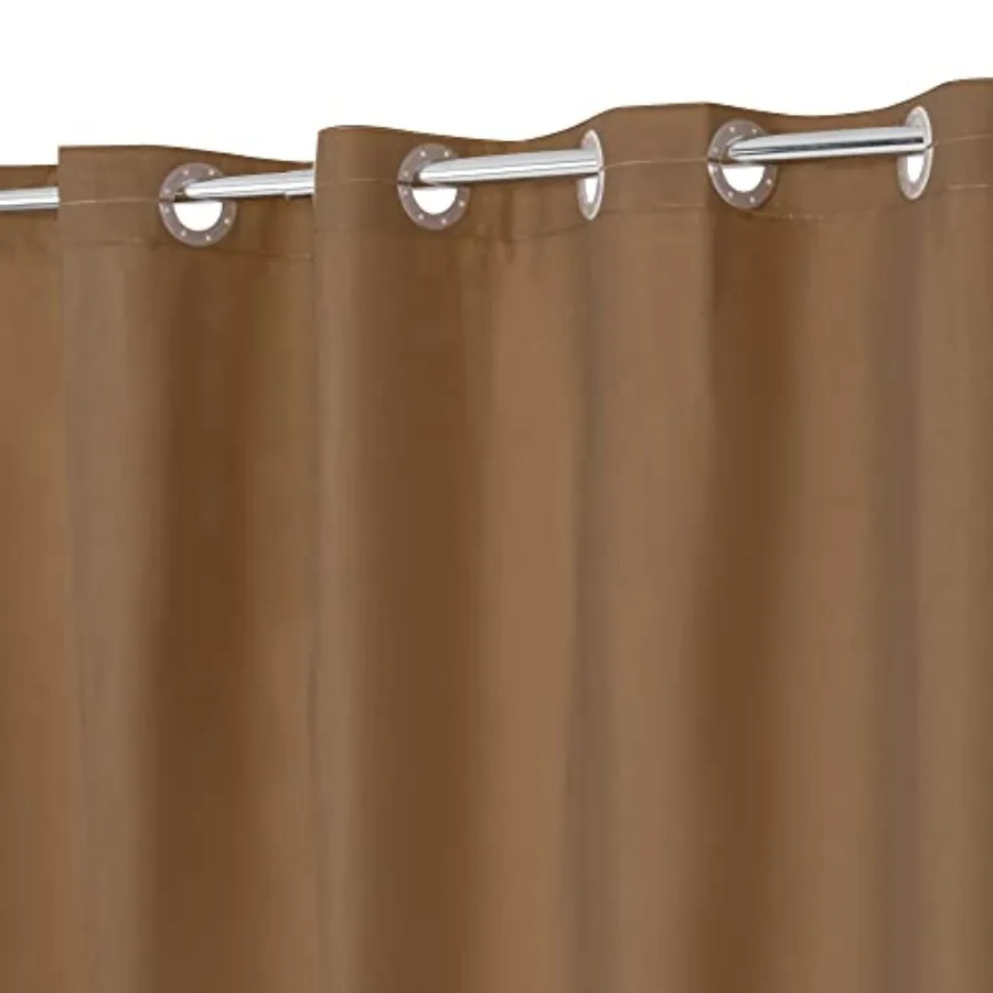 

No Hook PEVA Shower Curtain or Liner - 8G Heavy Duty Bathroom Shower Curtain No Hooks Required Waterproof Plastic and PVC Free