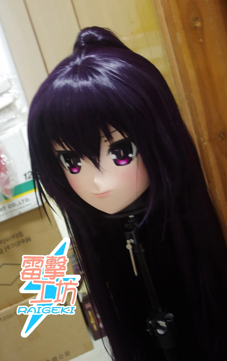(KM9162) Handmade Female Sweet Girl Resin Crossdress Outfit Cosplay Japanese Animegao Role Play Kigurumi Mask