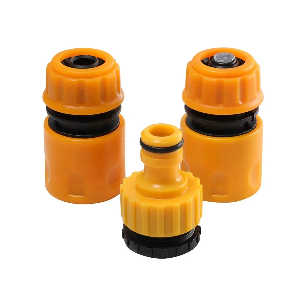 European standard 1/2 water pipe joint new material ABS 4-point water stop nipple 3-in-1 set of water gun quick connector