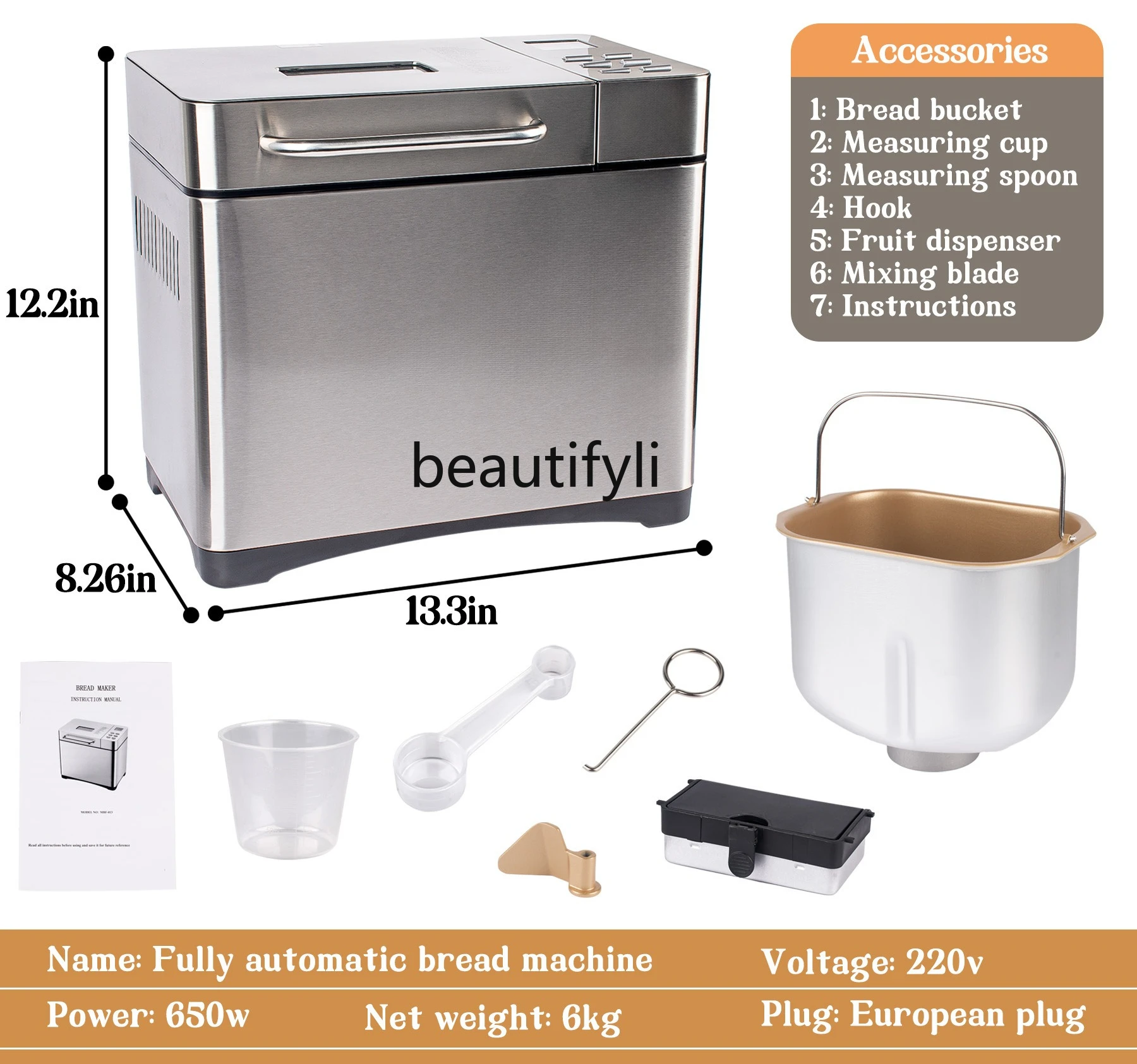 자동 지능형 국수 발효 기계 다기능 소형 아침 식사 빵 기계