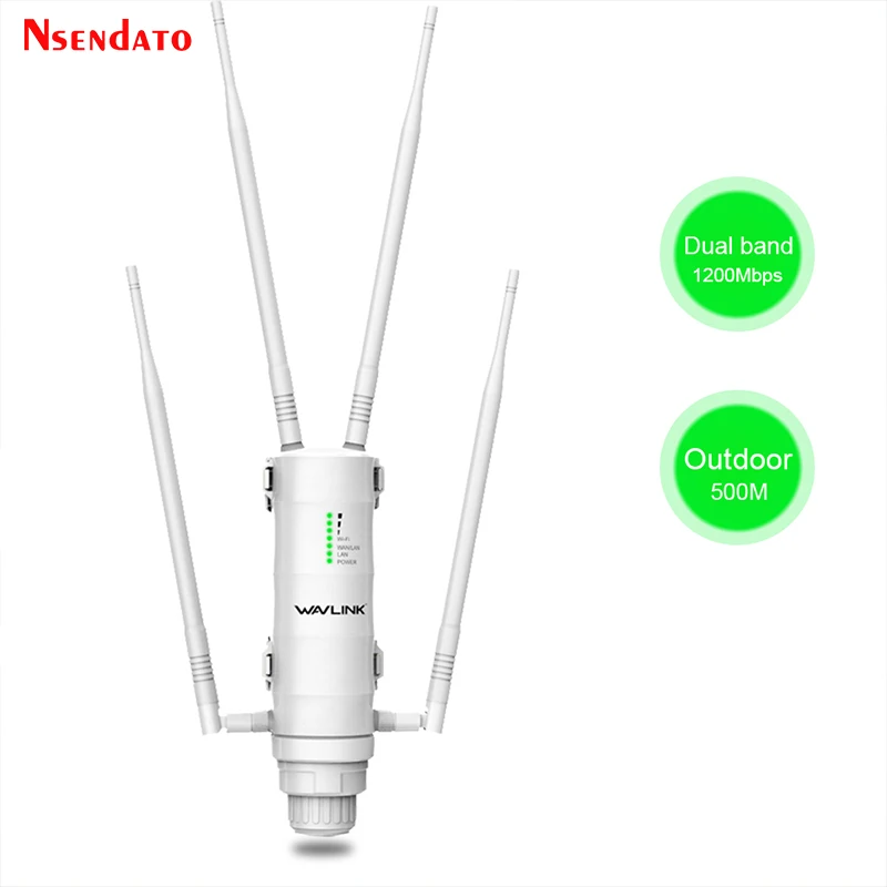 Extender WiFi esterno a lungo raggio Wireless Dual Band 2.4G/5Ghz AC1200 AC600 Router Wifi ad alta potenza/Ripetitore Ripetitore di segnale POE