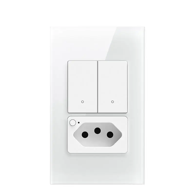 

Умный переключатель Tuya Wi-Fi, бразильская розетка, выключатель света, рабочий голосовой контроль, умный переключатель, бразильская вилка