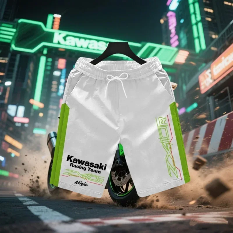 

Summer Popular Quick Drying Breathable Kawasaki Motorcycle Shorts and Off-road Motorcycle Sports Shorts, Outdoor Sports Shorts