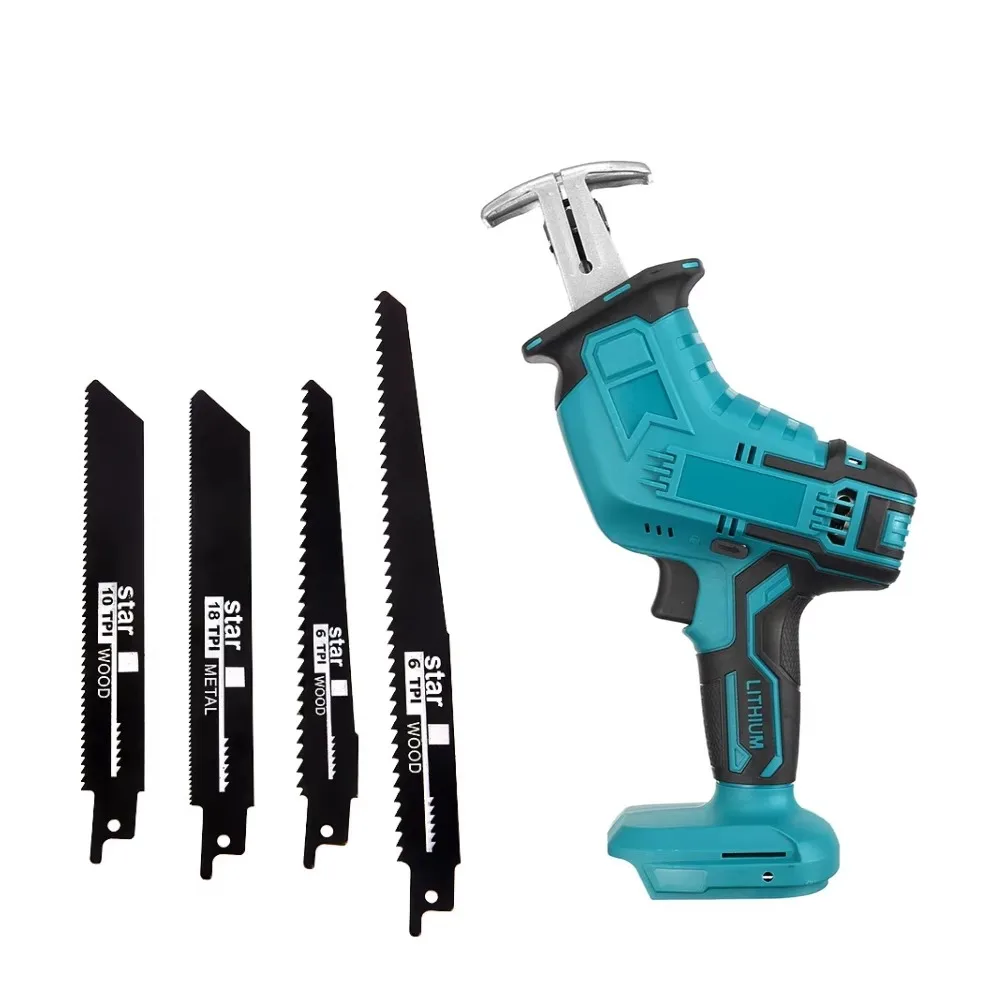 

18V Electric Reciprocating Saw AC 110V-240V No Battery Sabre Reciprocating Saw Ergonomic Powerful Motor Cordless Electric Saw