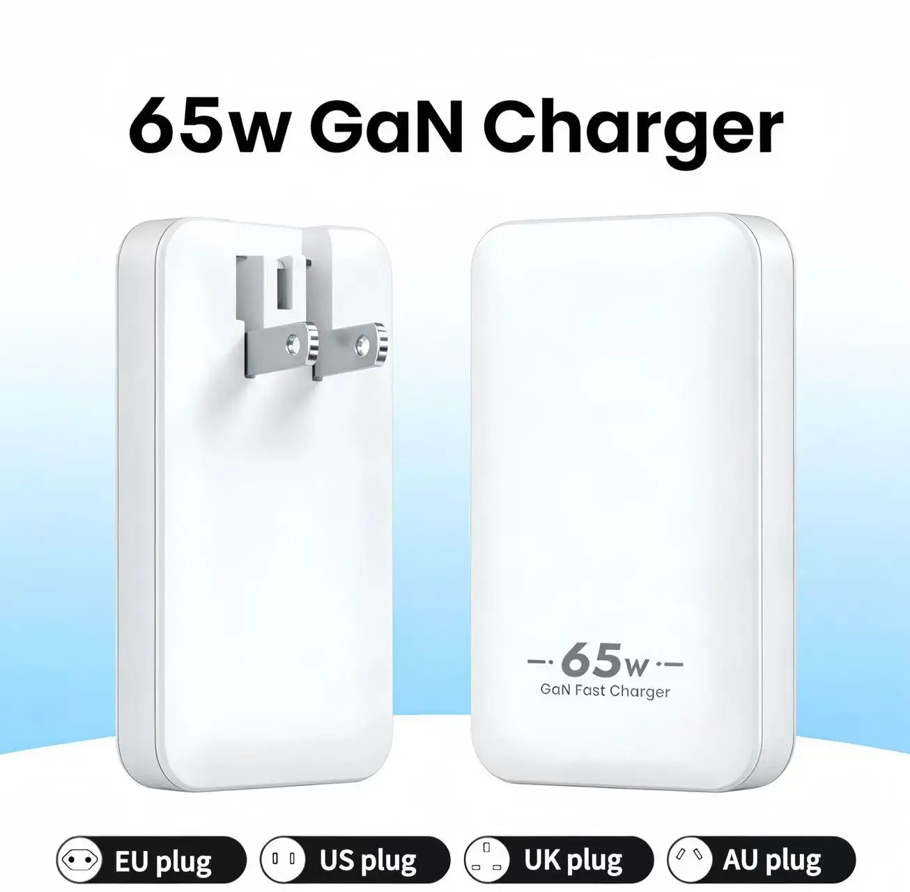 

Двухпортовое ультратонкое зарядное устройство GaN для мобильного телефона 65 Вт, быстрая зарядка для Xiaomi Samsung Huawei P70, дорожное зарядное устройство, адаптер для iPhone