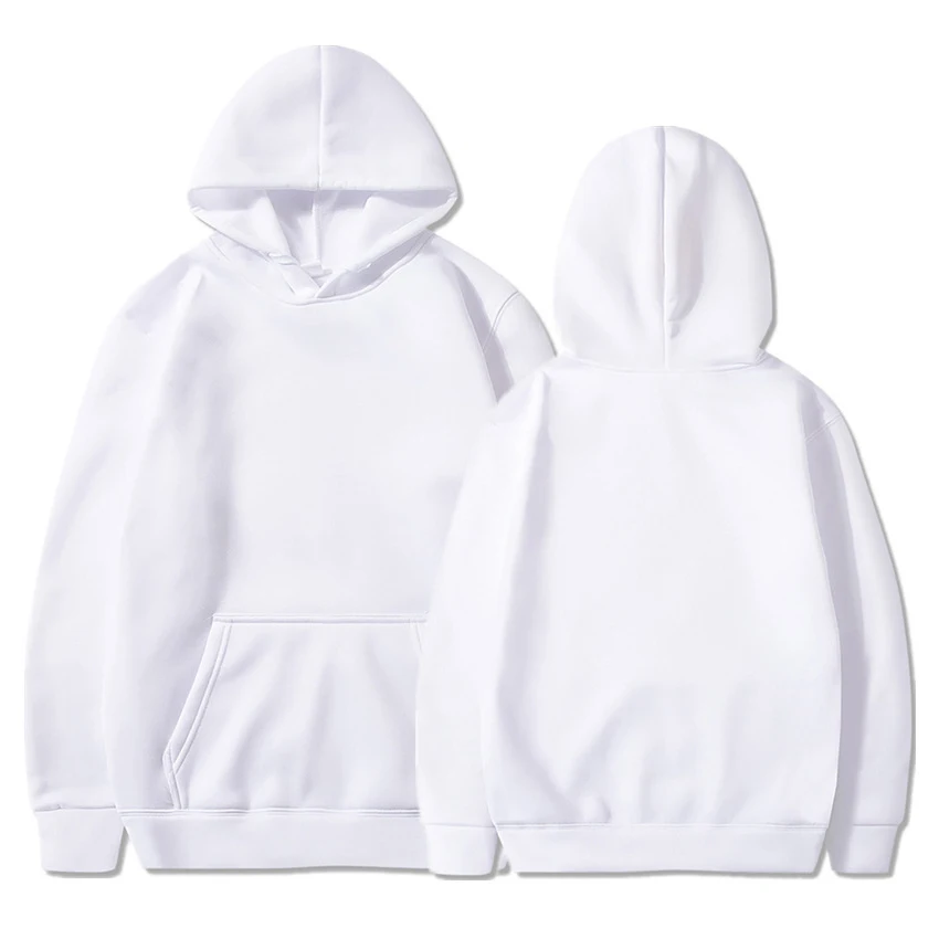 Fashion Fleece Pullover Hoodie Unisex Blank White Hoodies Men Wholesale Plain Hooded Sweatshirts For Men Sudaderas Para Hombre