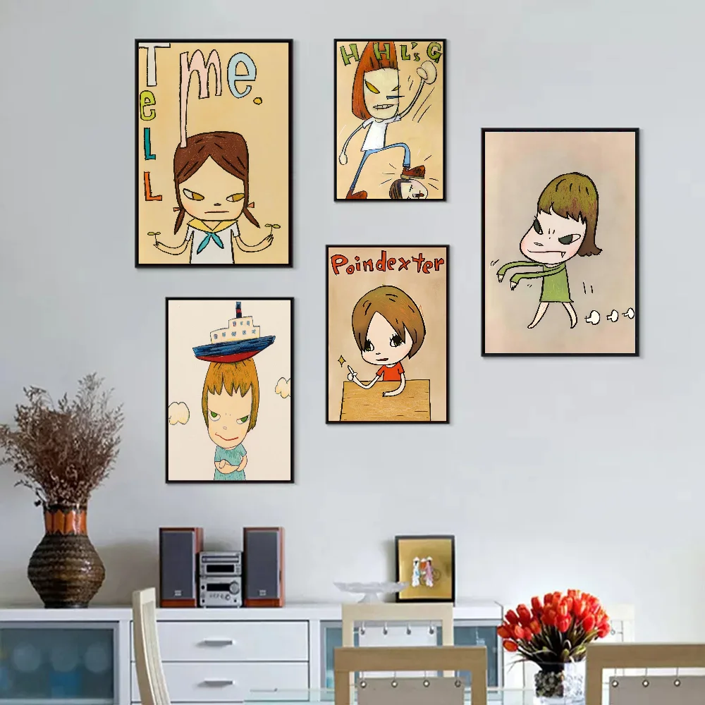 Sleepwalking Dolls Yoshitomo Nara Vintage Posters Sticky Vintage Room Home Bar Cafe Decor Kawaii Room Decor