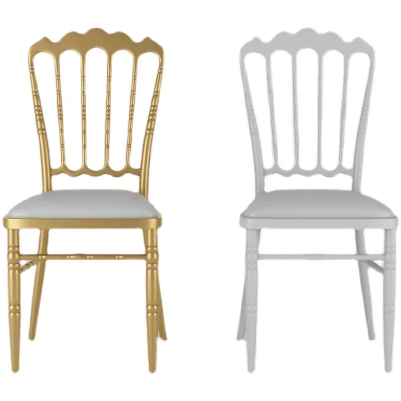

Wedding hall chairs, aluminum dining chairs, leisure soft iron
