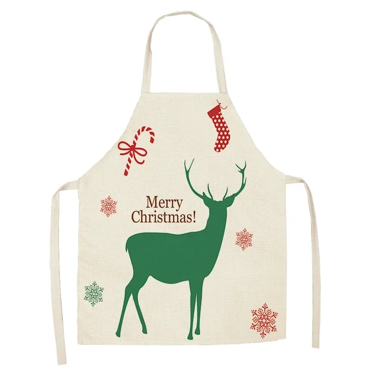 Christmas Decoration Sleeveless Kitchen Apron Home Cleaning Tools Festive Decoration Atmosphere Restaurant Workwear Anti-dirty