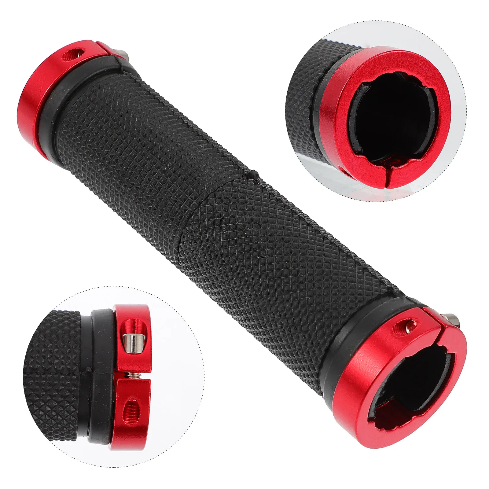 

1Set Bicycle Handlebar Grips ABS Nonslip Lock Ring Shockproof Ergonomic Texture for Mountain Bike Road Bike Cycling Comfort