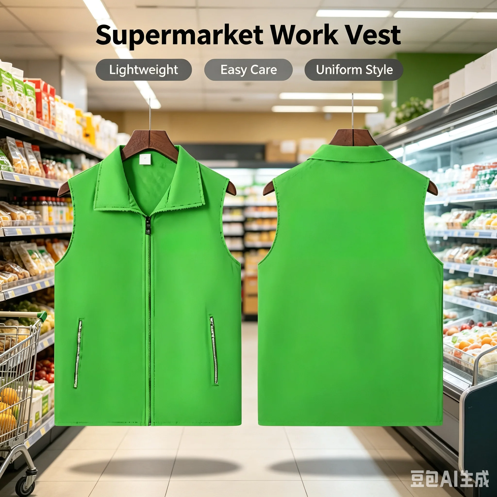 Supermar work clothes waistcoat customized printing logo company Outdoor activities team suit  Community Service Training vest