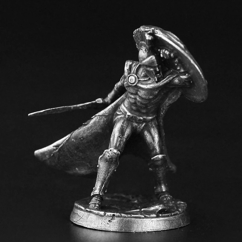 Spartaanse Krijger Metalen Actiefiguren Cupronickel Soldaat Warfare Model Bordspel Stukken Desktop Miniatuur Ornament Accessoires