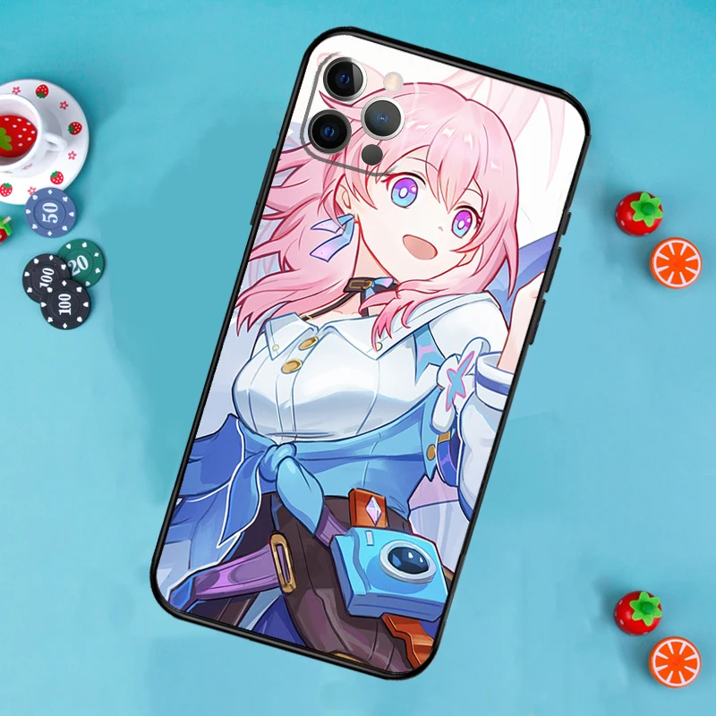 March 7th Honkai Star Rail Phone Case For iPhone 16 15 13 14 12 11 Pro Max X XR XS Max 14 Plus Soft Case Cover