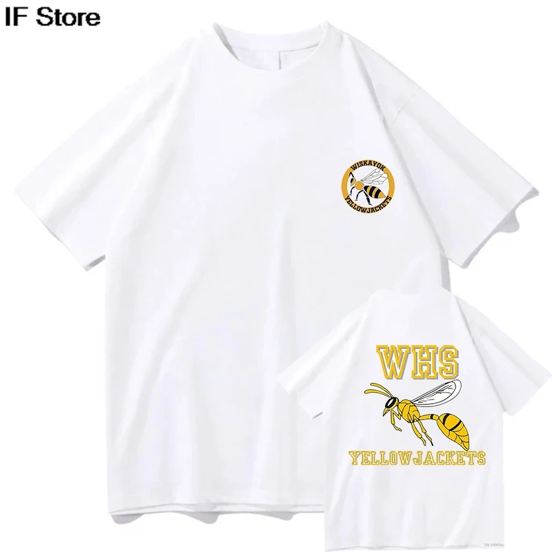 Homens mulheres whs yellowjackets camisetas meme camisa de algodão puro gráfico impresso camisetas estéticas roupas de verão streetwear topos