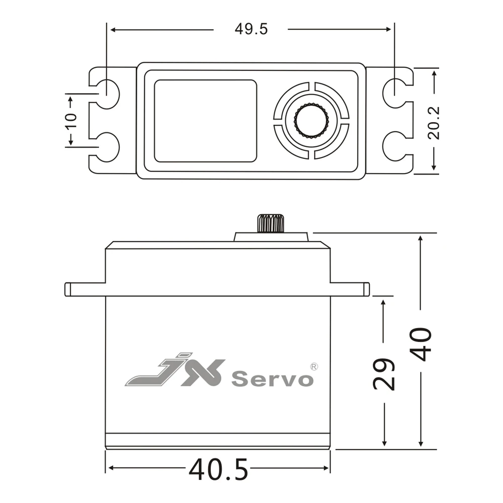 JX BLS6034HV 60g 33kg Brushless Digital Metal Gear Servo Per RC Auto Crawler RC Barca Robot Aereo Elicottero