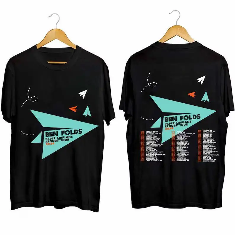 Ben Folds - Paper Airplane Request Tour 2024 T-Shirt  Ben Folds Fan Shirt