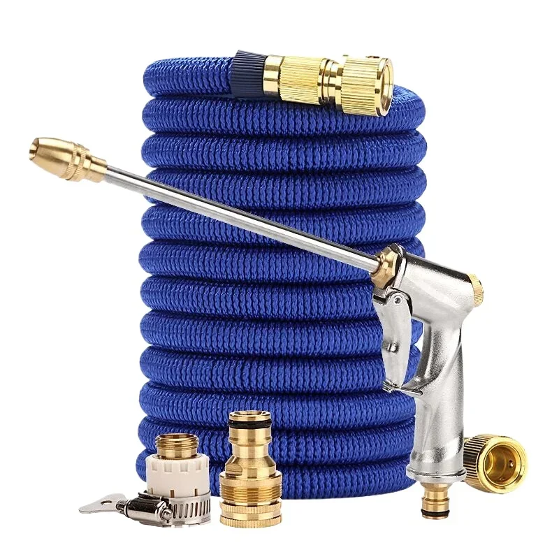 New Watering Irrigation Flexible Expandable Magic Hose Garden Pipe with Spray Water Gun High-Pressure Car Wash Cleaning Tools