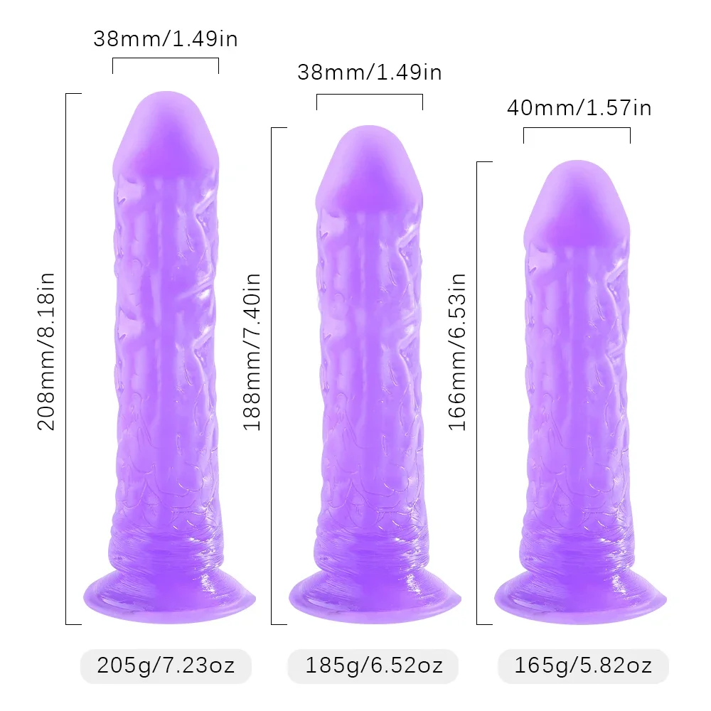 Gode réaliste pour femme, ventouse en MSI douce, plug anal anal, jouet sexuel en cristal, sans vibrateur, jouets sexuels, 600, 7.0