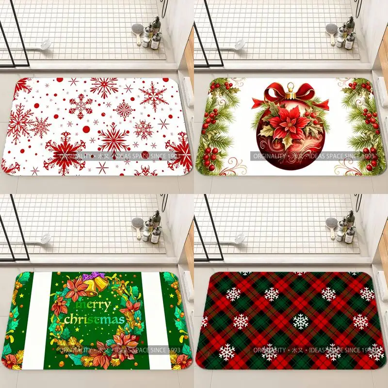 

Red Snowflake Pattern Mat Living Room Decoration Home Sofa Non-Slip Carpet Study Bedroom Tatami Children'S Soft Floor Mat