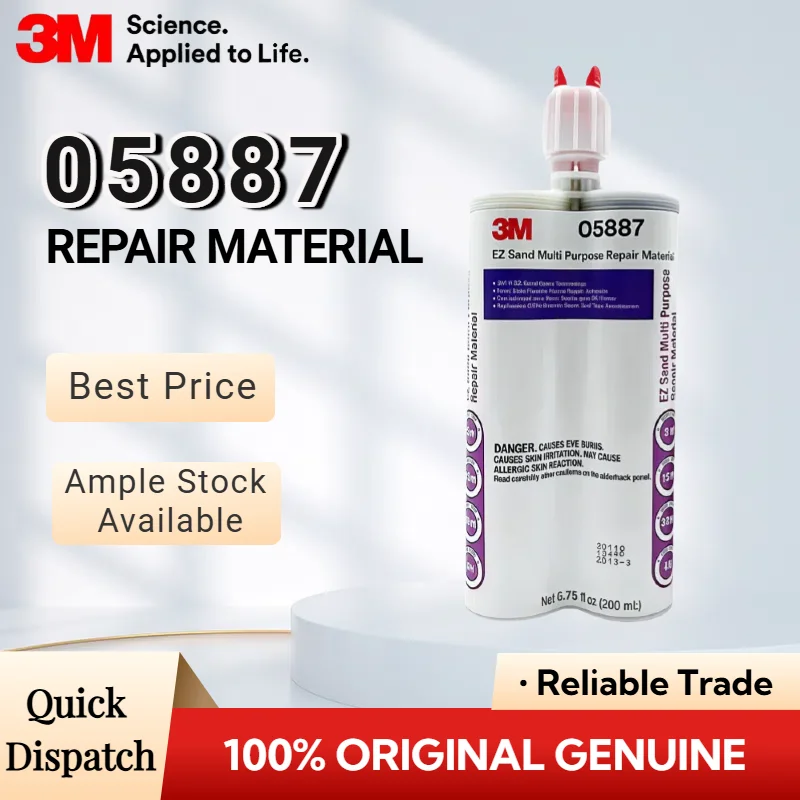 Original 3M 05887 EZ Sand 2-Part Epoxy Repair Material Flexible Plastic Filler for Car Bumper Body Panel Sandable Paintable