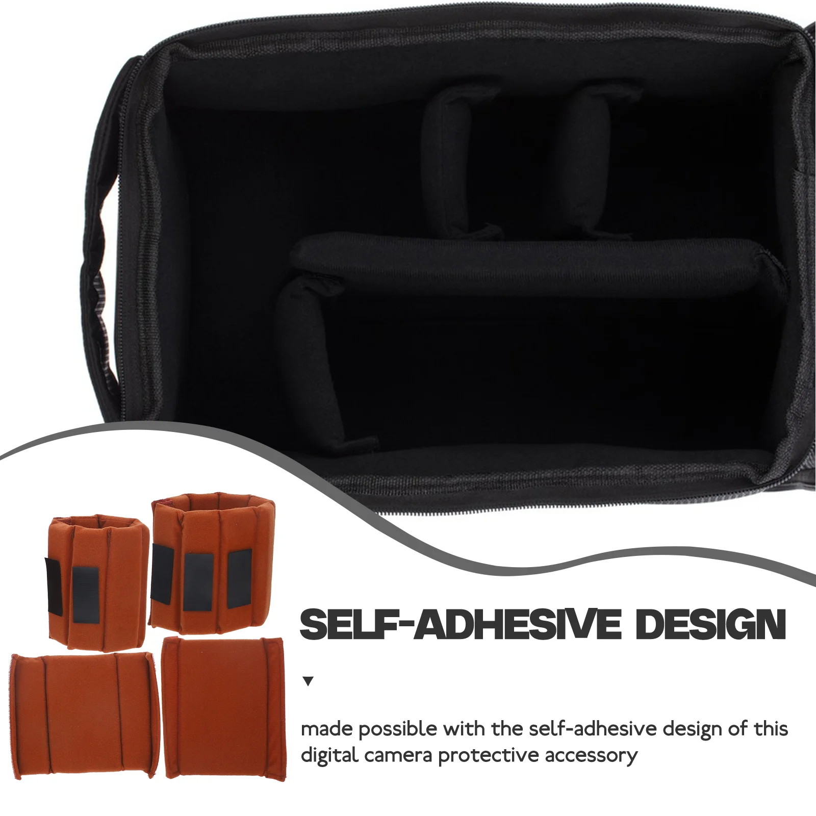 

4pcs Camera Bag Dividers Insert For Adjustable Compartment Layout Protective Inner Divider For Dslr Photography Gear Storage