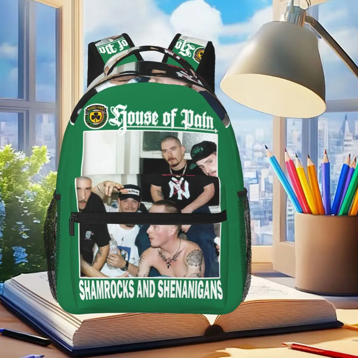 Band House Of Pain Jump Around Backpack Student Boys Girls BookBag Kids School Bag Laptop Shoulder Bags for Men Women