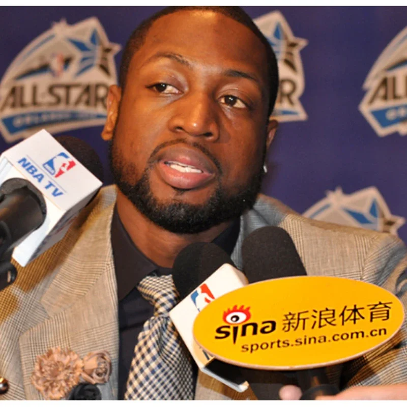 Custom Acrylic Logo Lettering Signage Designer Custom Your Own Brand Logo Plate For Microphone Interview News Star