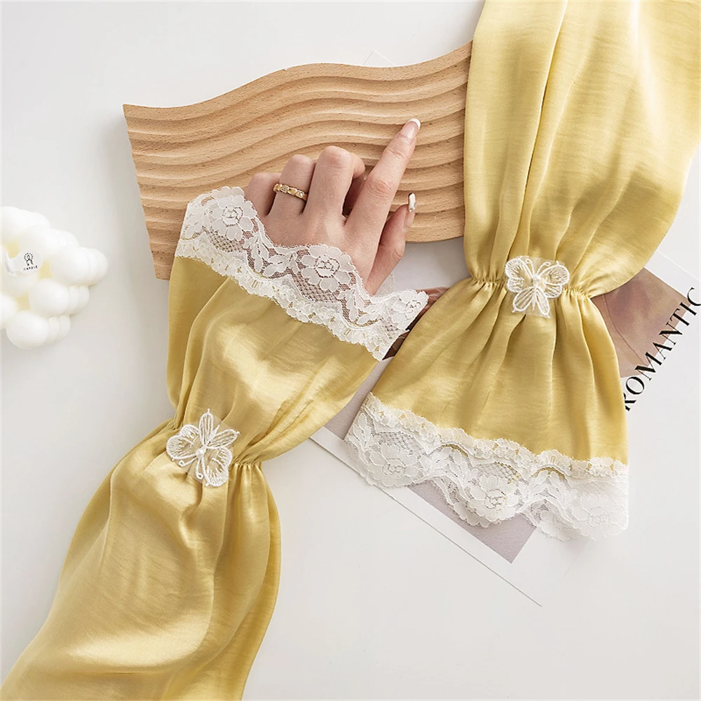 

1Pair Women Lace Thin Long Fingerless Gloves Summer Sun Protection Sleeves Glove Mesh Breathable Arm Sleeve Sunscreen UV Mittens