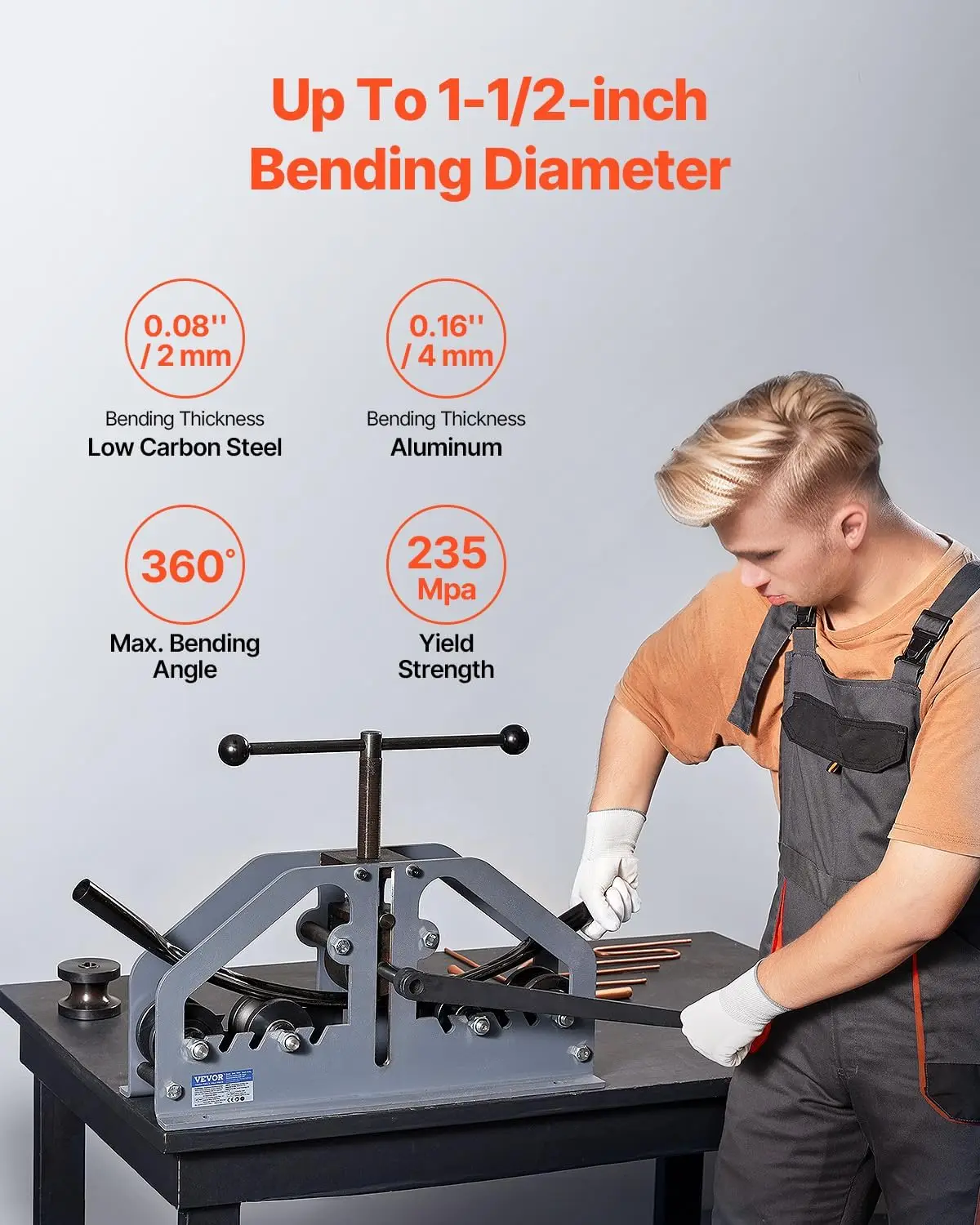 Tube Roller Bender, Max 1-1/2