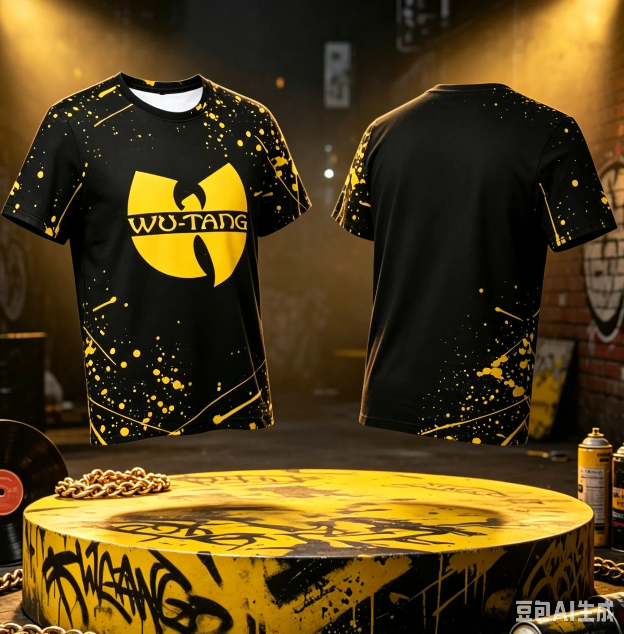 2026 Classic Yellow Legendary Rap Group Wu Tang Band T-Shirt Men Women Streetwear Family Matching Men's Women's  Kids T-Shirts