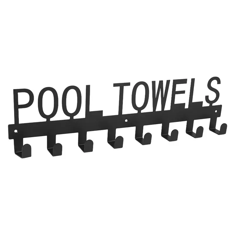 

MOPHE-Pool Towel Rack Outdoor Wall Mount Towel Holder Towel Hooks For Bathroom Towel Hanger For Pool Area, Bathrobe Towel