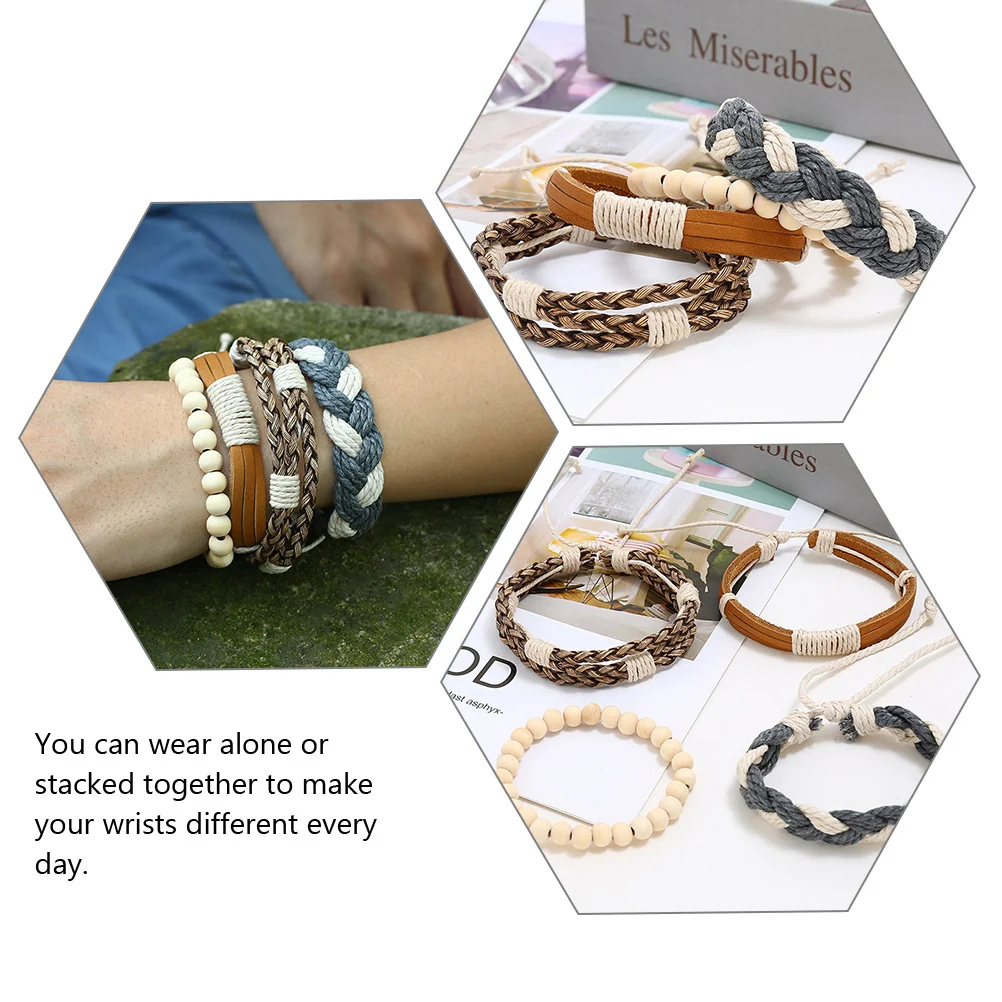 مجموعة أساور مكونة من 4 قطع قابلة للتكديس للنساء والرجال مجوهرات جمالية وإكسسوارات عصرية لحفلات أعياد الميلاد والمهرجانات والارتداء اليومي