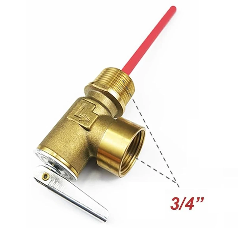 RV Automatic Safety Relief Valve 3/4Inch NPT For Hot Water Heater Temperature Pressure Relief Valve Safety Valve 150PSI