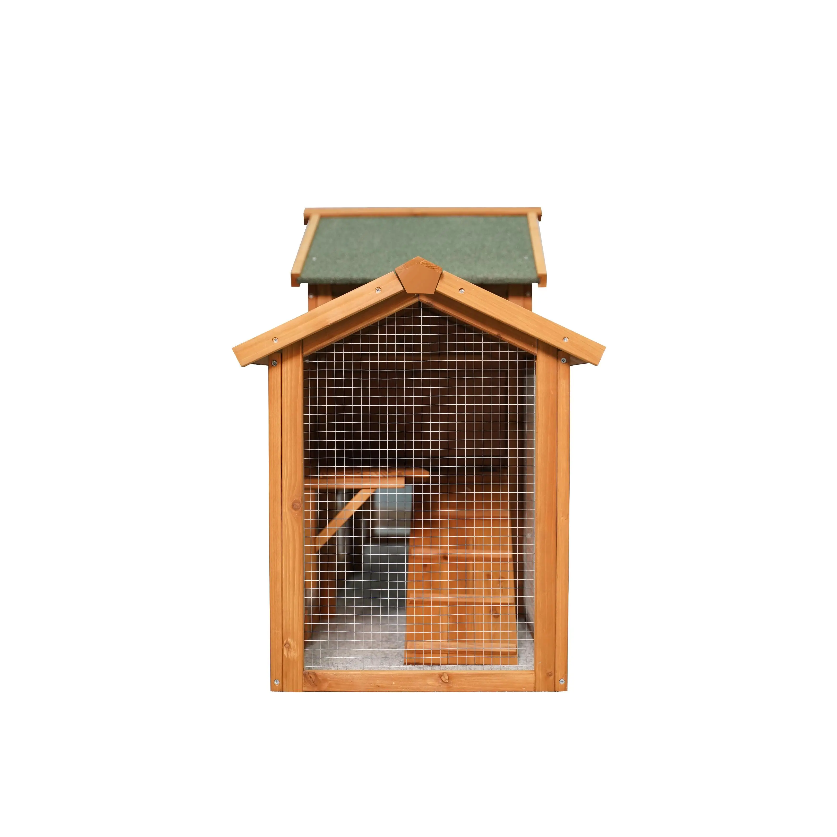 

79.5” Large Bunny Cage with 2 Runs - for guinea Pig & Hamster Habitat, Removable Tray, Waterproof Roof, Pet Cottage Enclosure