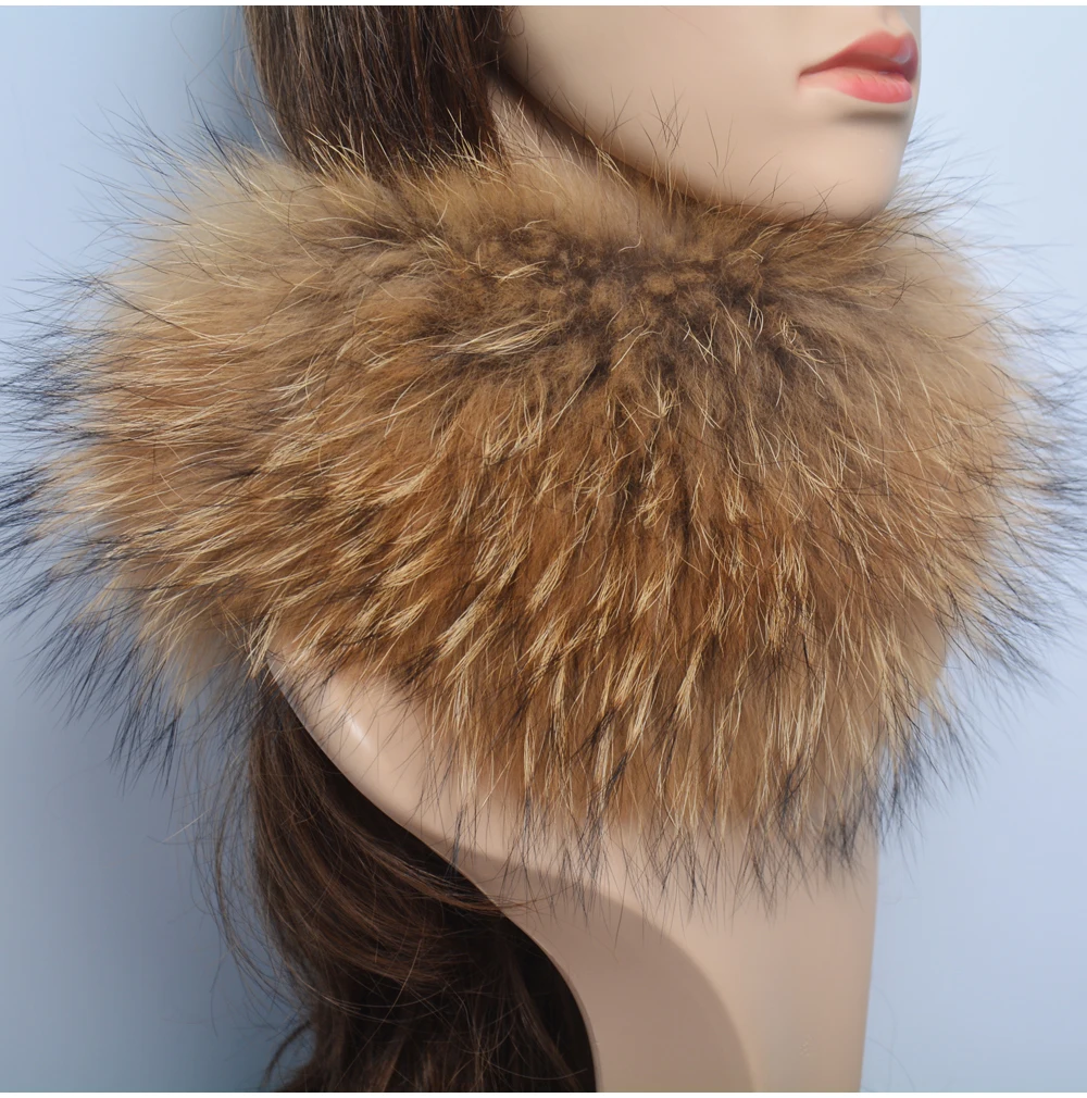 Winter Fox Fur Neck Warmer High Quality Knitted Natural Fluffy Headband Fashion Ring Scarf Brand Women Real Fox Fur Ring Scarves