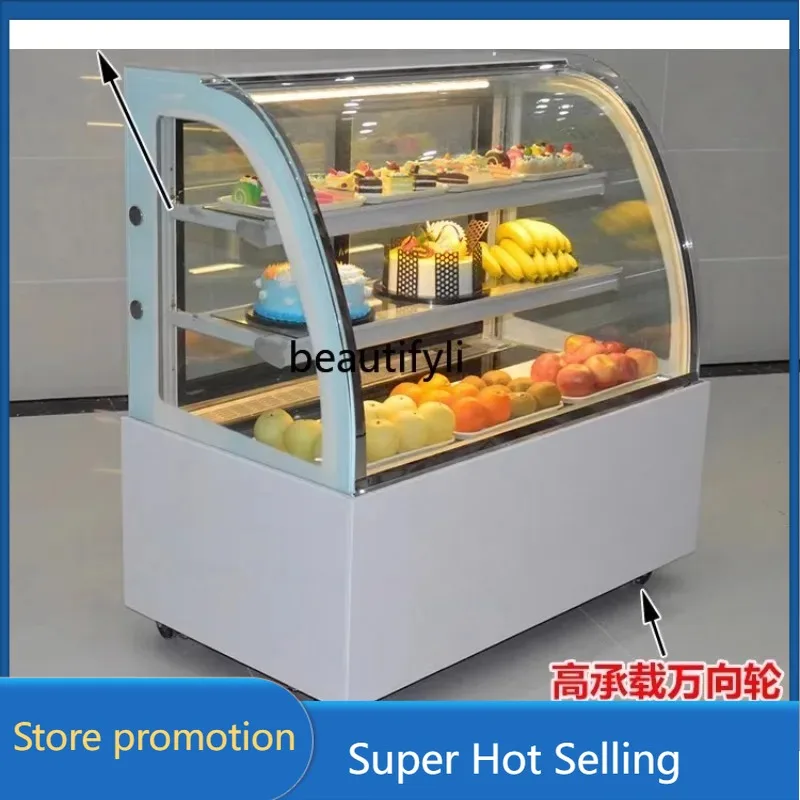 AY55  Air-Cooled Frost-Free Cake Display Cabinet Refrigerated Commercial Fruit Dessert Pastry Small Desktop Cake Display Cabinet
