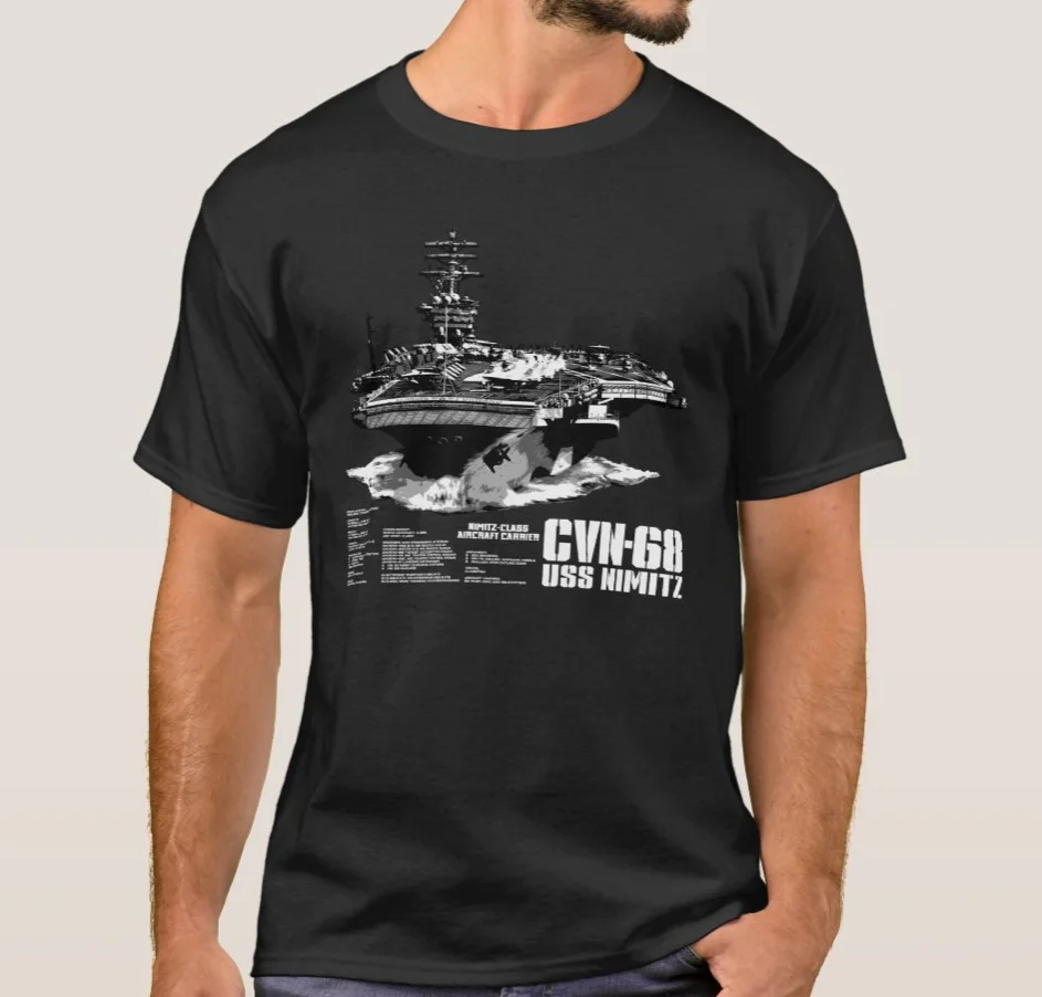 

Nimitz Class Aircraft Carrier Lead Ship CVN-68 USS Nimitz T-Shirt. Summer Cotton Short Sleeve O-Neck Mens T Shirt New S-3XL