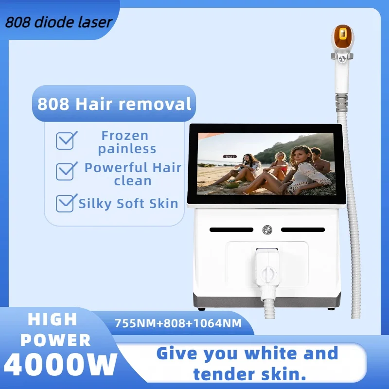 

Professional 2025 new Three Waves Diode Laser 808 Hair Remover 4000W Ice Cool Epilator Permanent Painless