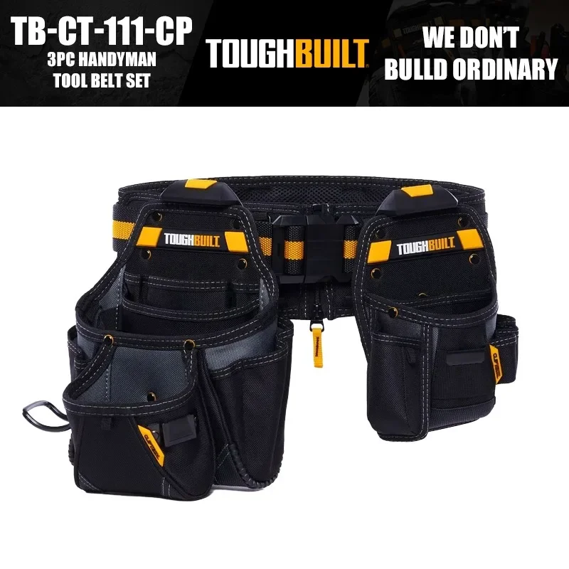 ToughBuilt TB-CT-111-CP 3 قطعة مجموعة حزام أدوات العامل الماهر كيس التغليف