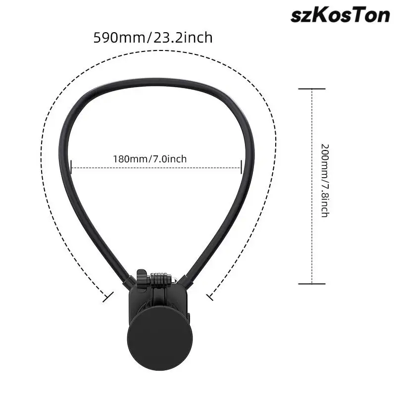 마그네틱 넥 폰 홀더 폰 넥 마운트 녹음 목걸이 매는 밧줄 Selfie 스탠드 iPhone 16 15 14 13 12 Pro Max Plus GoPro