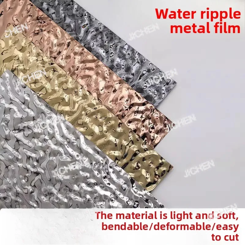 

Water corrugated board Mirror film Metal decorative film Event display Ceiling wedding background Mirror embossed