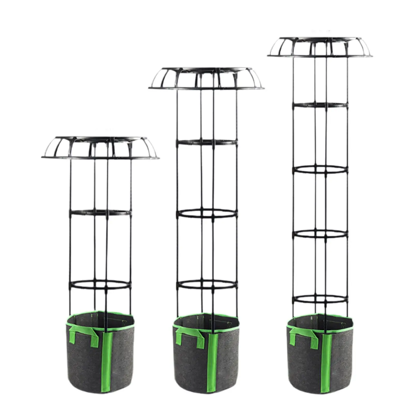 Garden Trellis Metal Plant Trellis,Decorative, with Planting Bag, Plant Support Trellis Tomato Cage for Climbing Plants Vines