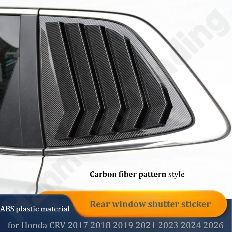for Honda CRV 2017~2026 Rear window louver patch/rear triangular window trim/modification accessories