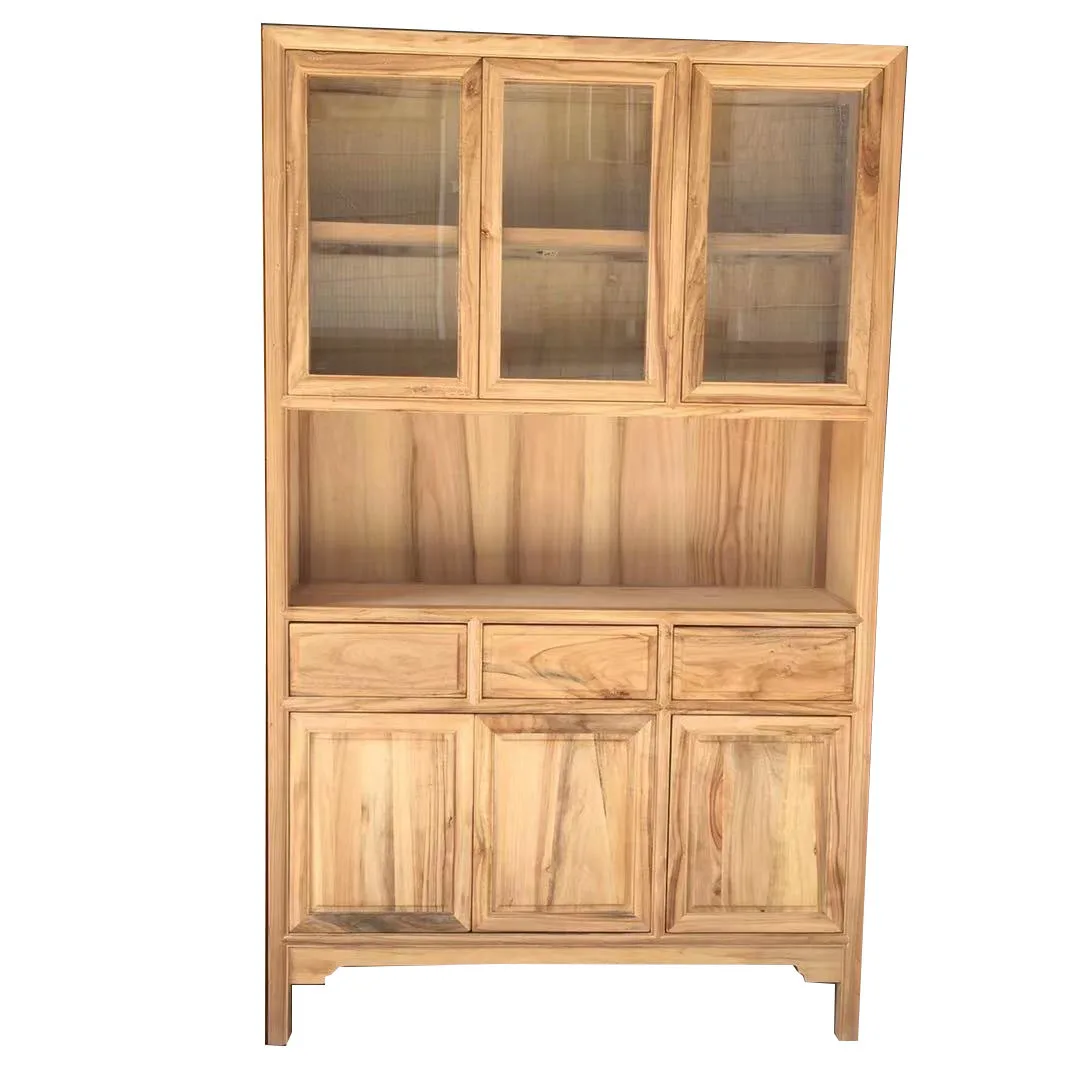

Camphor wood, bookcase, glass door, solid wood, multi-functional, bookshelf, antique