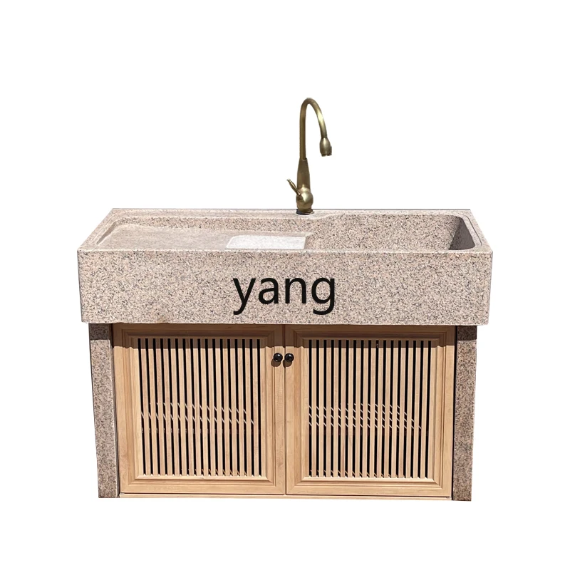 lmm outdoor marble pool balcony integrated sink courtyard barbecue table stone wash basin household