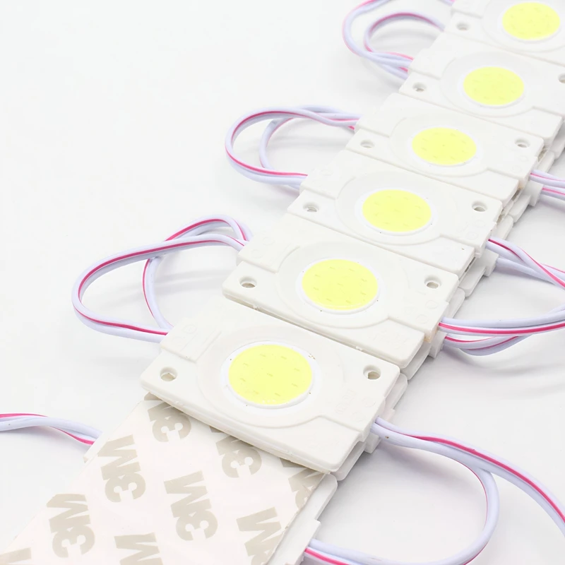 10pcs Injection LED Light COB Module DC 12V Design Sign Backlight Shop Banner Waterproof IP65 White Red Green Blue Yellow Pink